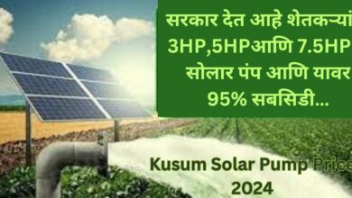 Kusum Solar Pump Price 2024